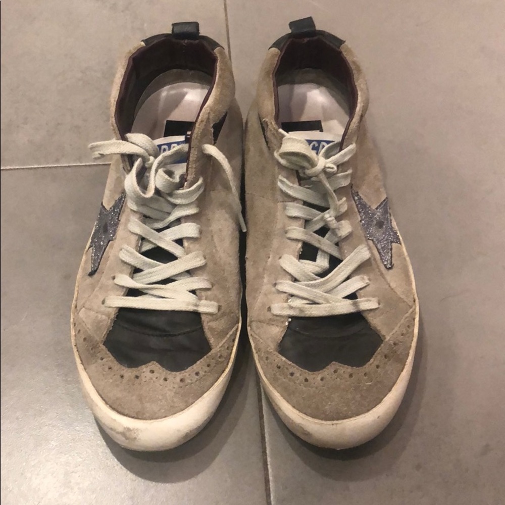 Golden goose suede and leather sneakers
